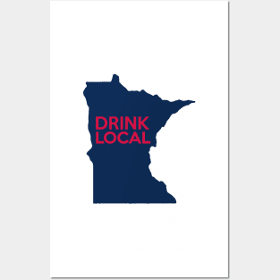 Minnesota Drink Local MN Navy Posters and Art